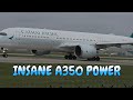 INSANE CLOSE-UP! Cathay Pacific A350 HEAVY ROARING TAKEOFF from Manchester to Hong Kong!