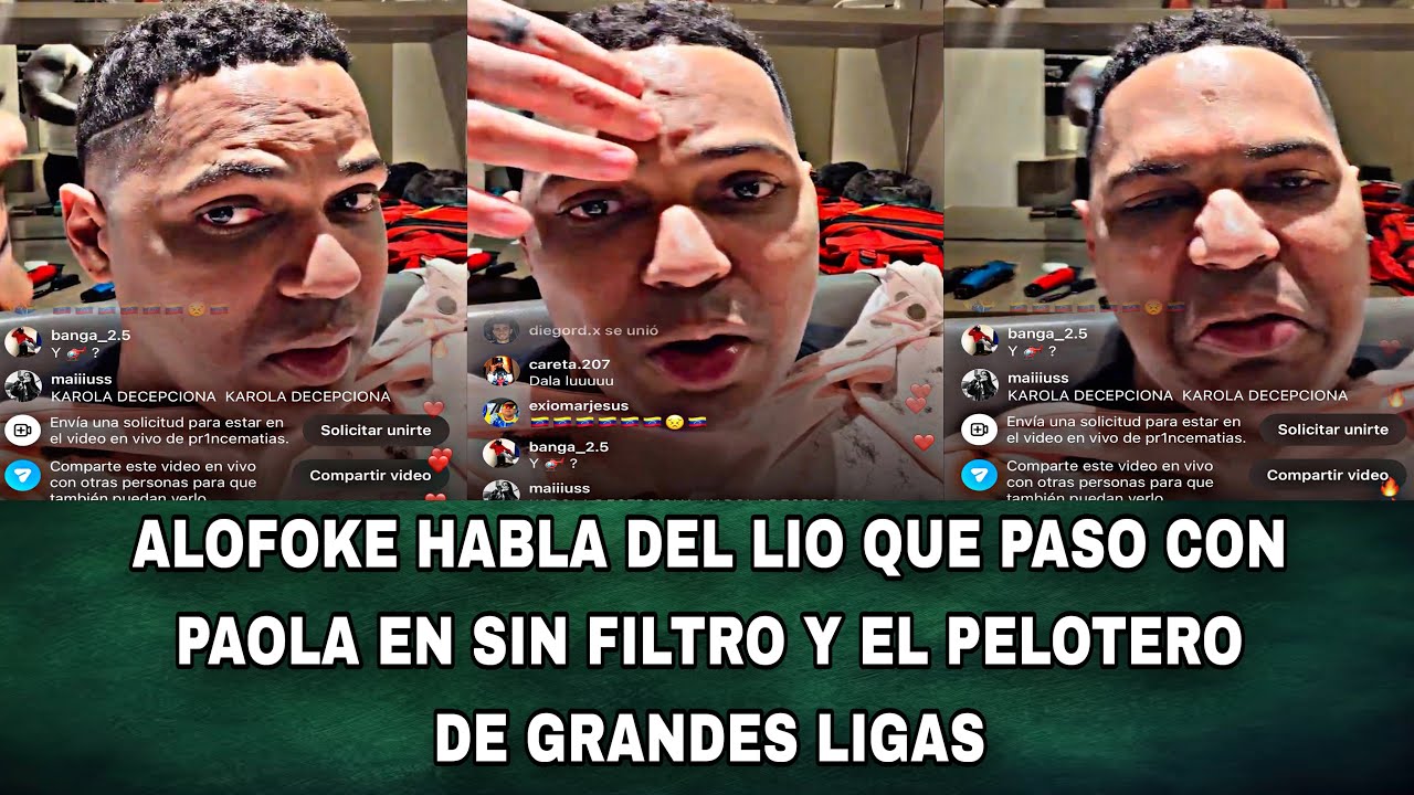 ALOFOKE HABLA DEL LIO QUE PASO CON PAOLA EN SIN FILTRO Y EL PELOTERO DE GRANDES LIGAS