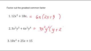 Factoring Polynomials with Common Monomial Factor