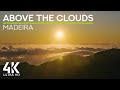 8 HRS Night Ambience - Crickets Sounds for Deep Sleep - Sunset View Above The Clouds, Madeira