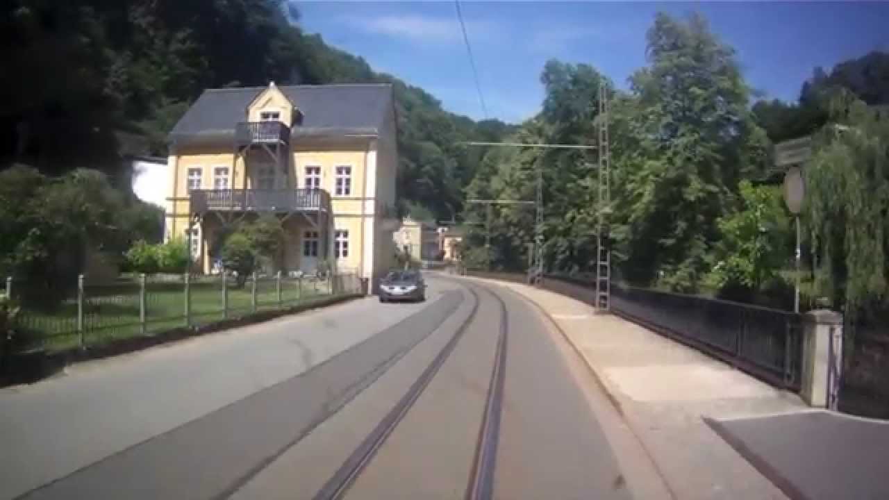 Bad Schandau to Lichtenhain Waterfall, Driver's Eye View on the Kirnitzschtalbahn, Germany: 06/07/15