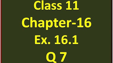 Ex-16.1 Q-7  Class 11 Maths ( Probability) |Sample Space | NCERT Math