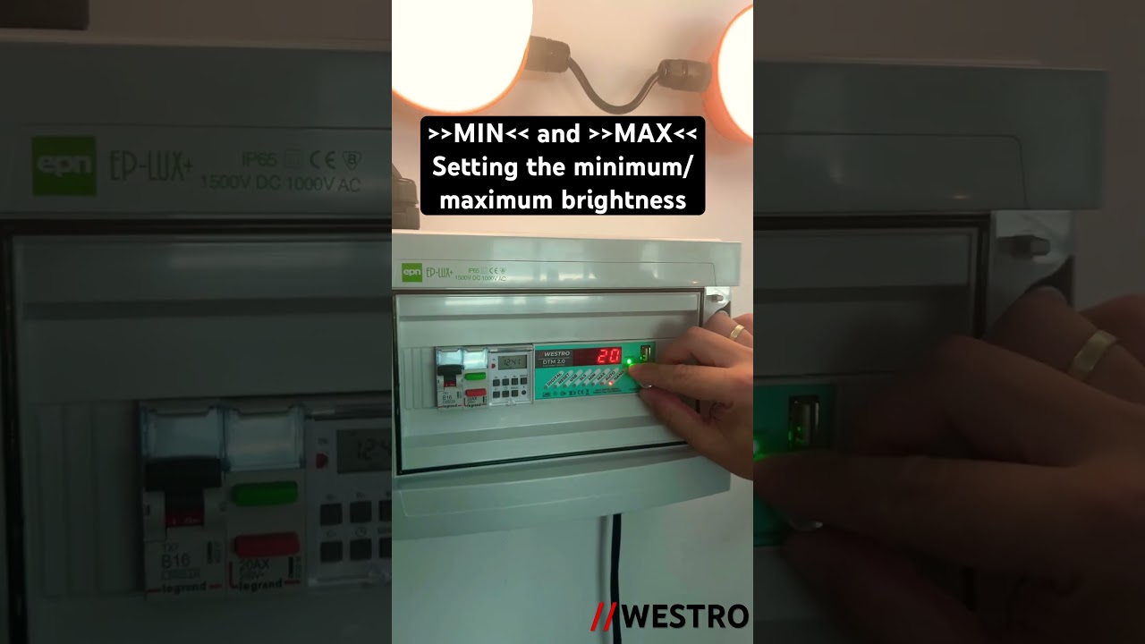 Setting the minimum/maximum brightness DTM2.0 #westro #dimmer #poultryequipment #henhouse