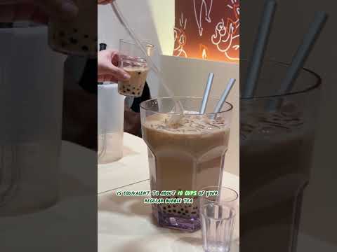 We Tried This Mega Bubble Tea Drink In Singapore! (WORTH 5KG) | Eatbook Shorts