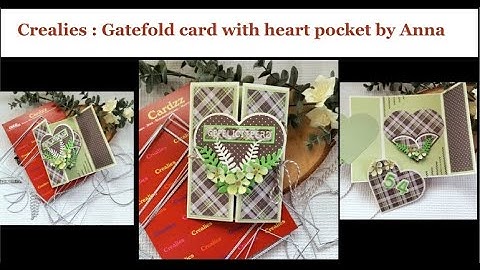 Crealies 23 03 03 Gatefold card with heart pocket by Anna