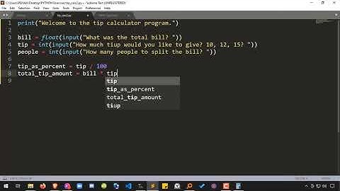 13 - Python Tip Calculator Program