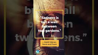 Sadness is-Kahlil Gibran's Quotes Shorts