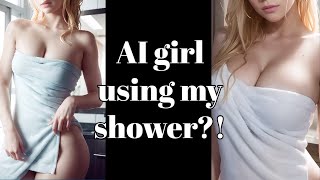 Cute girl intrudes and uses your shower without your permission!