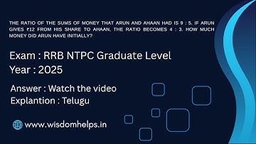 RRB NTPC Graduate Aptitude Paper | Aptitude vragen opgelost |RRB NTPC