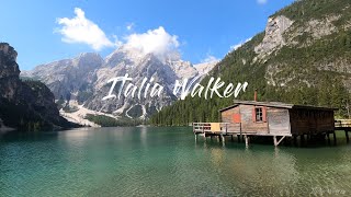 4K | Morning Walking in the Lake Braies | Dolomite Lakes | 브라이에스 호수 산책