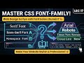 CSS Font-Family & Font Stack Tutorial in Hindi | Serif vs Sans-Serif | Mission BTech |Lec 17