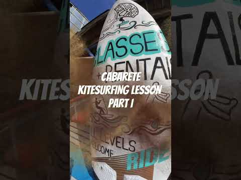 Kitesurf lesson part I  #digitalnomad #kitesurfing #kiteboarding #cabarete
