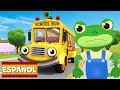 Las ruedas del autobús escolar girando van | Garaje de Gecko | Carros para niños | Vídeos educativos