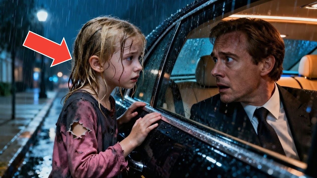 Девочка-нищенка просит убежища под дождем — открытие миллионера меняет все...