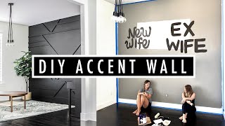 DIY Geometric Accent Wall Entryway