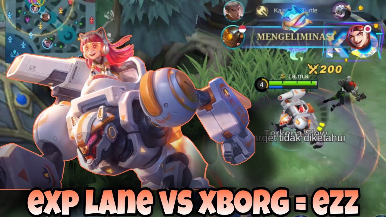 CARA JAWHEAD MELAWAN XBORG DI EXP LANE  | MOBILE LEGENDS