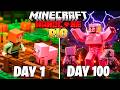 I Survived 100 DAYS as a PIG in HARDCORE Minecraft! | Lego Stop Motion | Minecraft Animation