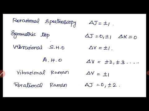Selection Rule | Physical Spectroscopy | Short notes/hints