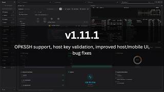 Termix 1.11.1 Update — OPKSSH support, host key validation, improved host/mobile UI, bug fixes