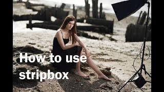 How use stripbox for portrait photography on location