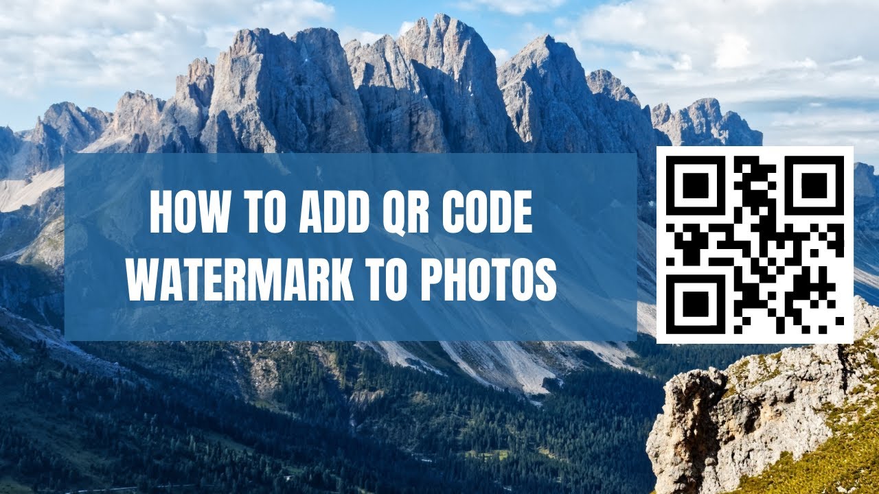 How to add QR Code Watermark to Photos in Bulk YouTube
