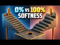 0% vs 100% Softness: Satisfying cylinder Shape Soft Body Physics