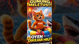 Oyen Kaget Dikejar Hiu Pas Gunung Meletus?
