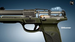 3D Animation: How the Great Ruger SR9 Striker-Fired Pistol Works