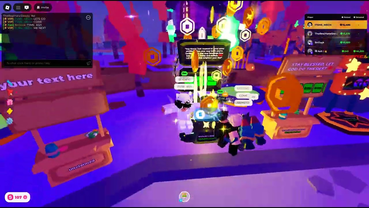 My friend Ash gave me robux 10,5k tysm OMG!!!!