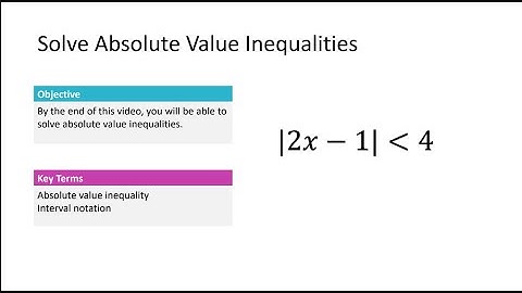 2.05 Solve Absolute Value Inequalities Algebraically