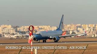 Boeing C-40 CLIPPER landing in Faro Airport | FAO | United States - Air Force