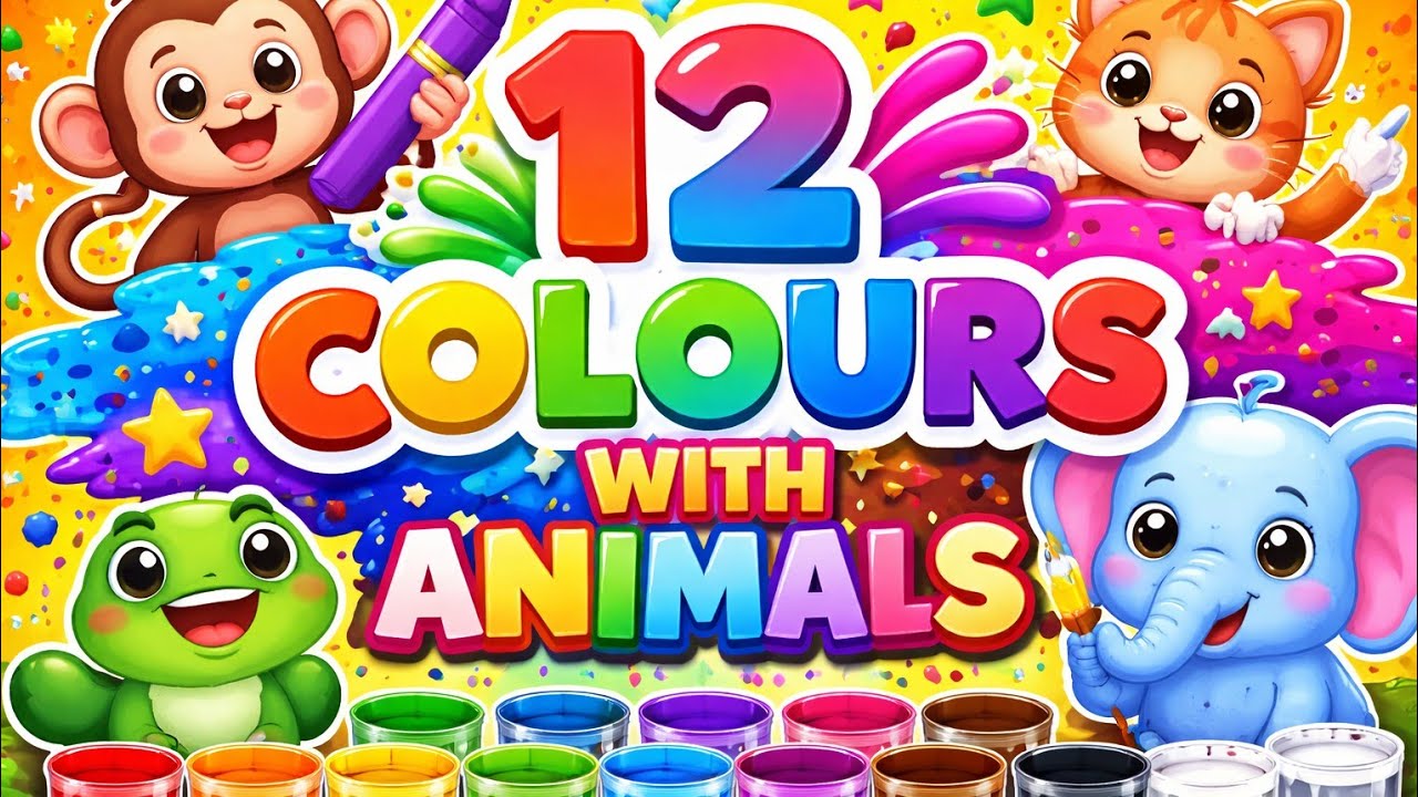 Kids Learning 12 Colours | Colour Name Video 🌈| Hindi| @kids_magic_box🎁🔡