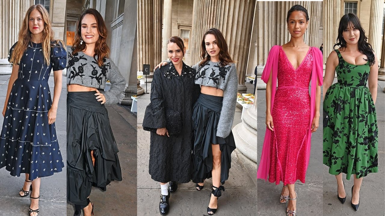 Lily James and Chic Companion Billie Piper Shine at Star-Studded Erdem Show during LFW with