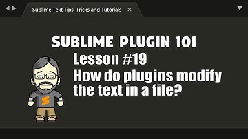 [P101-19] How do plugins modify the text in a file?