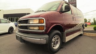 1998 Chevrolet Express Van G3500 Base Dark Carmine Red Metallic Vortec 7.4L V8 HD Passenger Van