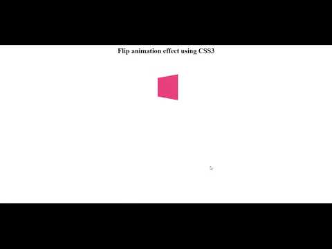 Flip Animation effect using CSS3