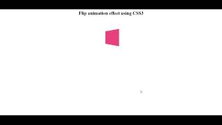 Flip Animation effect using CSS3