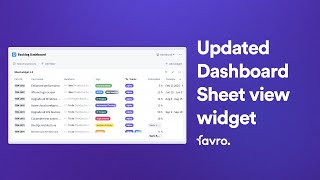 Updated Dashboard Sheet View widget.