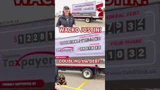 Trudeau is DOUBLING the debt. No more Liberal/ Justin Trudeau! #justintrudeau #economy #viralshorts