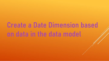 Create a Basic date dimension based on data in the data model power BI