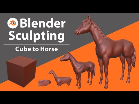 【 Blender2.8 x 3Dプリンター 】「サラブレッド」スカルプト機能だけで、サラブレッドをモデリング！