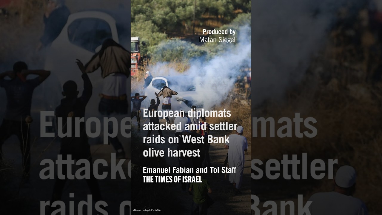 European diplomats attacked amid settler raids on West Bank olive harvest