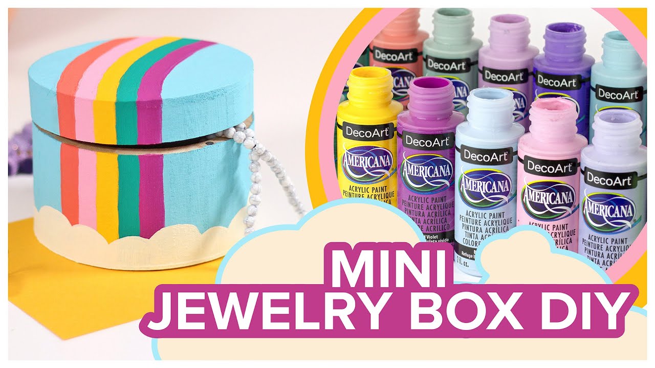 Mini Jewelry Box DIY | How to Paint a Wooden Box | Quick DIY Crafts ...