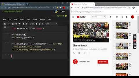 Youtube Playlist Videos Scraper | Youtube Automation | Youtube Scraper- Python,DataKund