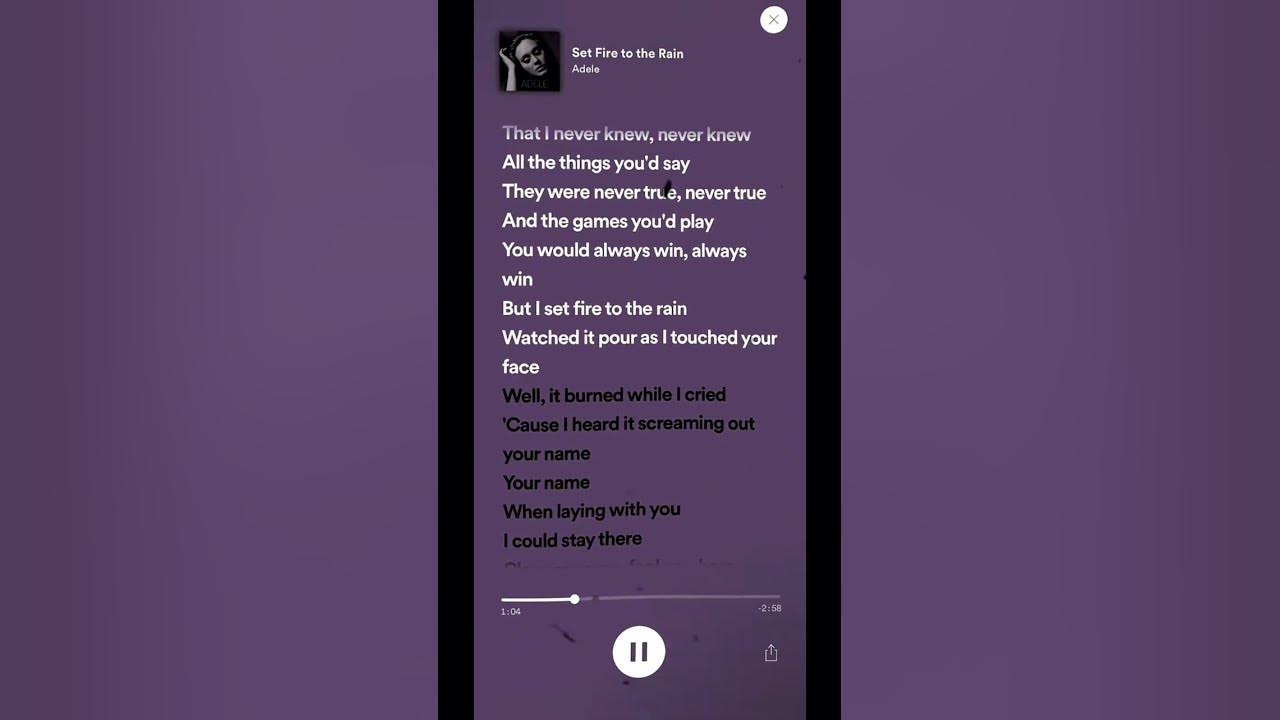 Set Fire To The Rain - Adele #shorts #lyrics #song #shortsviral #adele #setfiretotherain