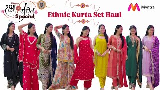 Rakhi Special Myntra Ethnic Kurta Set Haul #rakhispecial #myntrakurtasethaul
