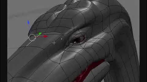 Black Dragon - Modeling, Texturing, Rigging in Blender (WIP 10) Rigging Jaw