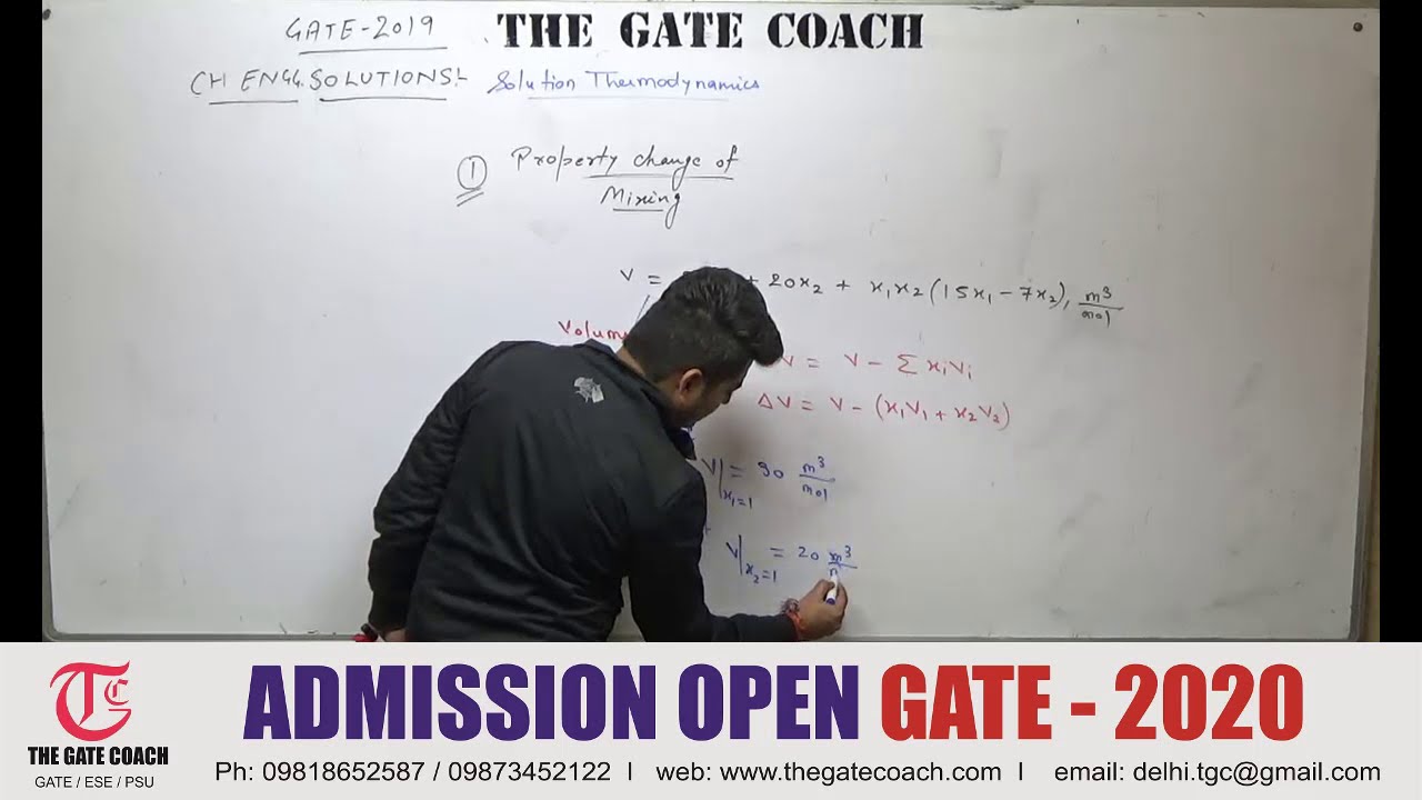 THE GATE COACH /GATE -19 / Chemical / Solution Thermodynamics Solutions