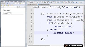 Universidade XTI - jQuery - 30 - Exemplo Core - Restringir Entrada de Caracteres Específicos