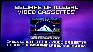 Paramount VHS piracy warning